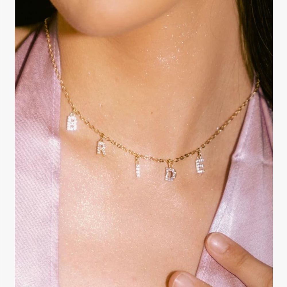 Gold 'BRIDE' Necklace
